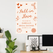 Handgezeichnetes 'Verliebe Dich' Willkommensschild Poster (Heimbüro)