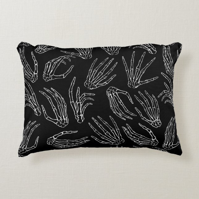 Handgezeichnetes Vintages nahtloses Muster. Knoche Dekokissen (Vorderseite)