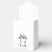 Handgezeichnetes Wappen Schwarz-weiße Gastgeschenk Geschenkschachtel (Geöffnet)