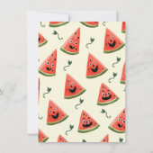 Handgezeichnetes Watermelon Pumpkin SummerWeen Par Einladung (Rückseite)