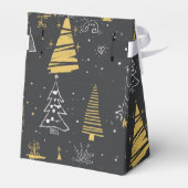 Handgezeichnetes Weihnachtsbaummuster Geschenkschachtel (Rückseite)