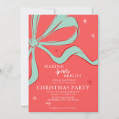 Handgezeichnetes Weihnachtscocktail-Party Einladung (Vorderseite)