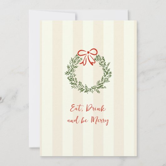 Handgezeichnetes Weihnachtsfest Abendessen Einladung (Rückseite)