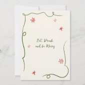 Handgezeichnetes Weihnachtsfest Abendessen Einladung (Rückseite)