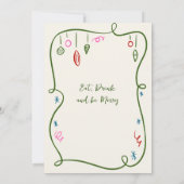 Handgezeichnetes Weihnachtsfest Abendessen Einladung (Rückseite)