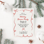 Handgezeichnetes Weihnachtsfest Abendessen Einladung