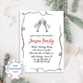 Handgezeichnetes Weihnachtsfest Abendessen Einladung