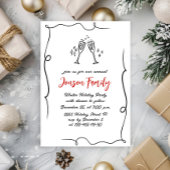 Handgezeichnetes Weihnachtsfest Abendessen Einladung