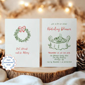 Handgezeichnetes Weihnachtsfest Abendessen Einladung