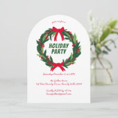Handgezeichnetes Weihnachtsfest - Party ARCH Einladung (Stehend Vorderseite)
