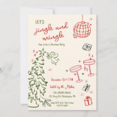 Handgezeichnetes Weihnachtsgebäck und Party Ankündigung (Vorderseite)