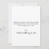 Handgezeichnetes Weihnachtsglück Feiertagskarte (Rückseite)