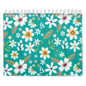 Handgezeichnetes weißes Blumenmuster 2026 Kalender (Titelbild)