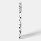 Handgezeichnetes weißes Blumenmuster und grünes Mo Case-Mate iPhone Hülle (Rückseite / Rechts)