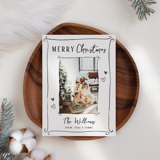 Handgezeichnetes Whimsical Foto Weihnachten