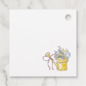 Handgezeichnetes Whimsical Tee-Brautparty Geschenkanhänger (Rückseite)