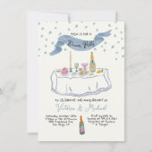 Handgezeichnetes whimsisches Party Einladung (Vorderseite)