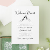 Handgezeichnetes Willkommensessen Einladung