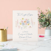 Handgezeichnetes Willkommensschild für das Whimsic Acrylschild (Hochzeit)