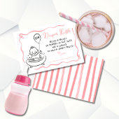 Handgezeichnetes Windelmädchen Einladung