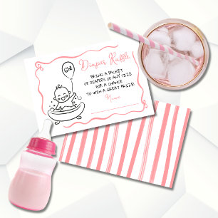 Handgezeichnetes Windelmädchen Einladung