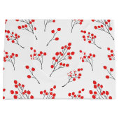 Handgezeichnetes Winter Berries Muster Große Geschenktüte (Vorderseite)
