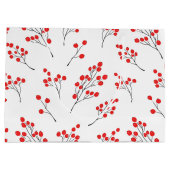 Handgezeichnetes Winter Berries Muster Große Geschenktüte (Rückseite)