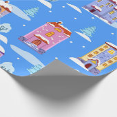 Handgezeichnetes Winternahtloses Muster mit niedli Geschenkpapier (Ecke)