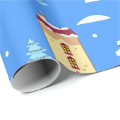 Handgezeichnetes Winternahtloses Muster mit niedli Geschenkpapier (Rolleneckpunkt)