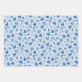 Handgezeichnetes Winterpattern-Mix-Verpackungspapi Geschenkpapier Set (Vorderseite 3)