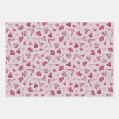 Handgezeichnetes Winterpattern-Mix-Verpackungspapi Geschenkpapier Set (Vorderseite 2)