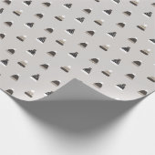 Handgezeichnetes Wollhutmuster Geschenkpapier (Ecke)