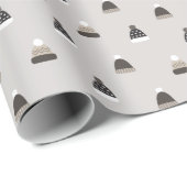 Handgezeichnetes Wollhutmuster Geschenkpapier (Rolleneckpunkt)