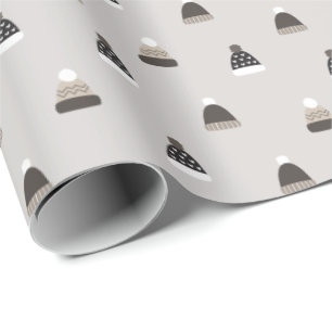 Handgezeichnetes Wollhutmuster Geschenkpapier
