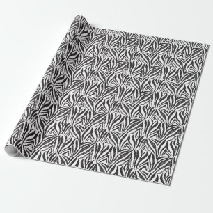Handgezeichnetes Zebra: Vintage-Druck. Geschenkpapier