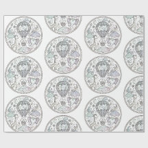 Handgezeichnetes Zentangle-Mandala-Muster-Wrap-Pap