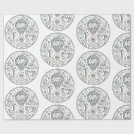 Handgezeichnetes Zentangle-Mandala-Muster-Wrap-Pap Geschenkpapier