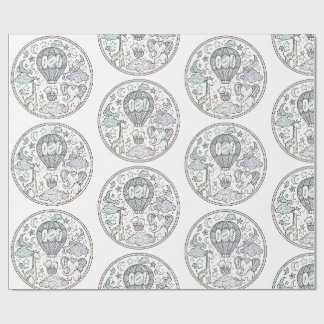 Handgezeichnetes Zentangle-Mandala-Muster-Wrap-Pap Geschenkpapier