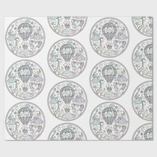 Handgezeichnetes Zentangle-Mandala-Muster-Wrap-Pap Geschenkpapier (Flach)