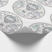 Handgezeichnetes Zentangle-Mandala-Muster-Wrap-Pap Geschenkpapier (Ecke)