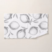 Handgezeichnetes Zitronenmuster Badhandtuch Set (Handtuch)