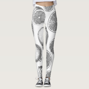 Handgezeichnetes Zitronenmuster Leggings