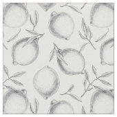 Handgezeichnetes Zitronenmuster Stoff (Nahaufnahme)