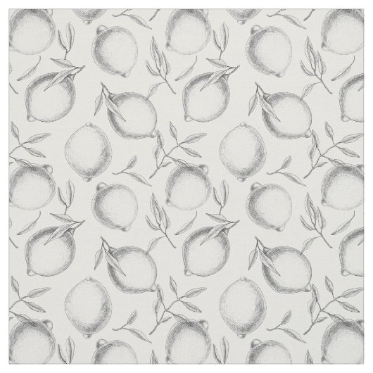 Handgezeichnetes Zitronenmuster Stoff (Muster)