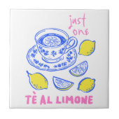 Handgezeichnetes Zitronensommerangebot Fliese (Vorderseite)