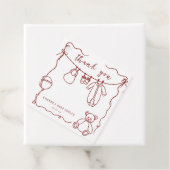 Handgezogene Babykleidung Babydusche Danke Geschenkanhänger (Beispiel)