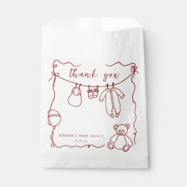 Handgezogene Babykleidung Babydusche Danke Geschenktütchen