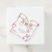 Handgezogene Babykleidung Babydusche Pop Geschenkanhänger (Beispiel)