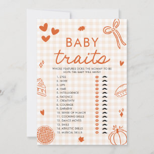 Handgezogene Babyspuren Baby Shower Game Einladung