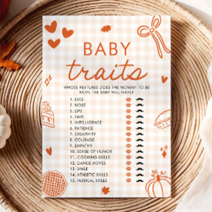 Handgezogene Babyspuren Baby Shower Game Einladung